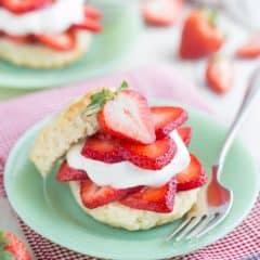Simply Perfect Strawberry Shortcake- a summer staple! This version tastes exactly like what my grandmother used to make. #StrawberryShortcakeDay #finestberries @DriscollsBerry