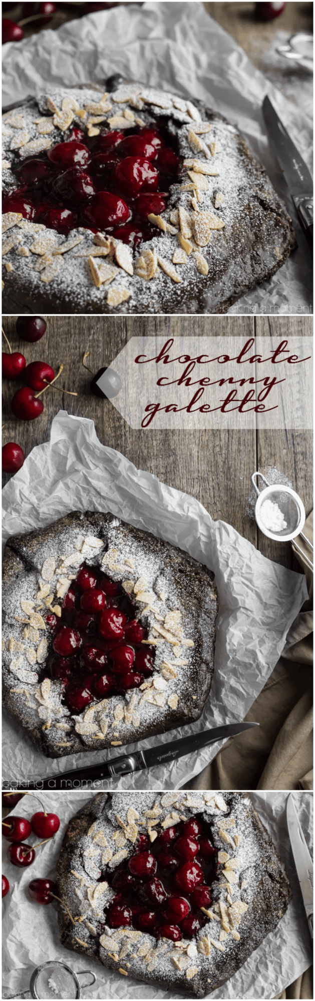 Chocolate Cherry Galette- such a simple dessert for summer and I loved the flavor combo! 