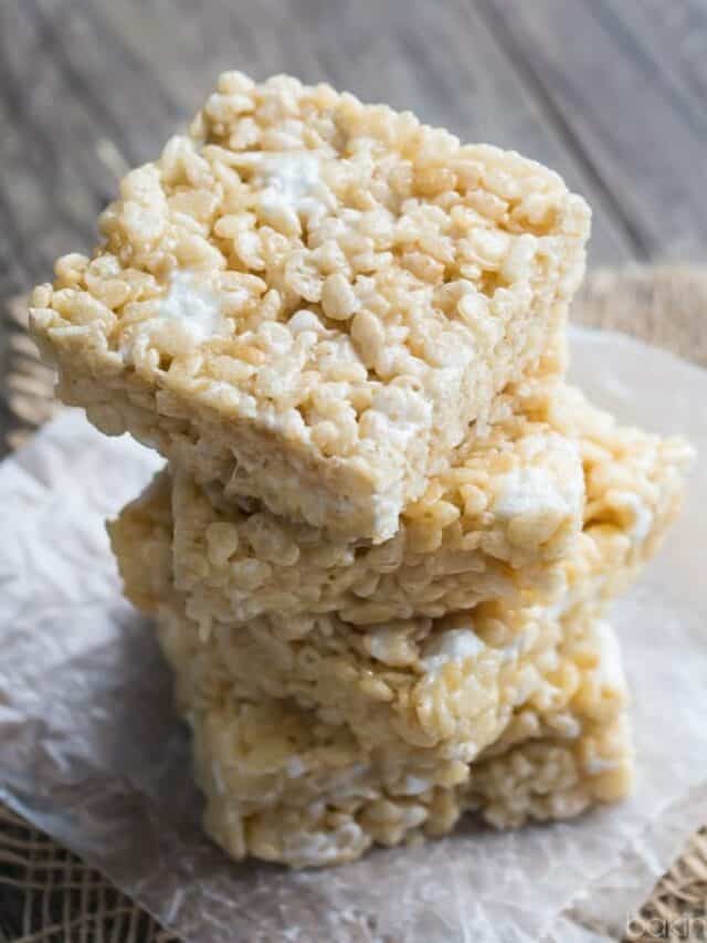 Extra Chewy Rice Krispie Treats - Baking A Moment