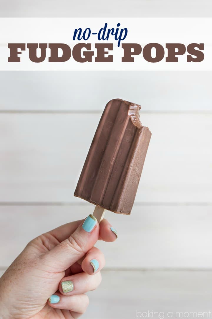 No-Drip Homemade Fudge Pops/Fudgesicles! My kids love these and I don't worry about giving them to them because they're so much less messy to eat than the regular kind. 