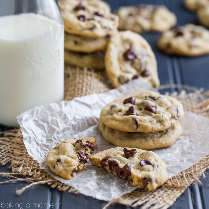 Soft Chocolate Chip Cookies: so buttery and delicious, they practically melt in your mouth! 