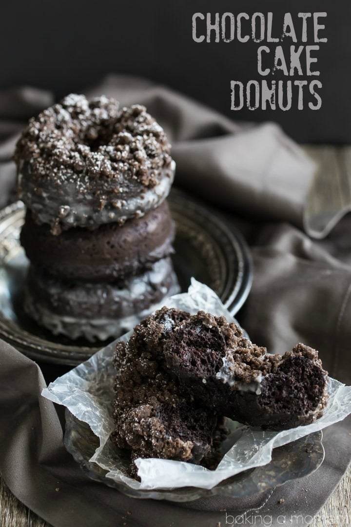 The most chocolate-y baked donuts ever! I loved the crumb version but the glazed was really good too, and so was the plain chocolate! 