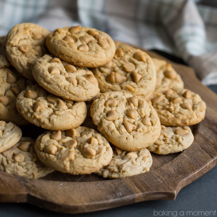 Soft Double Peanut Butter Chip Cookie Recipe- basically I can never make these peanut butter cookies again because they are TOO DANGEROUS! I seriously could not stop eating them, they are so soft, comforting, and peanut butter-y! 