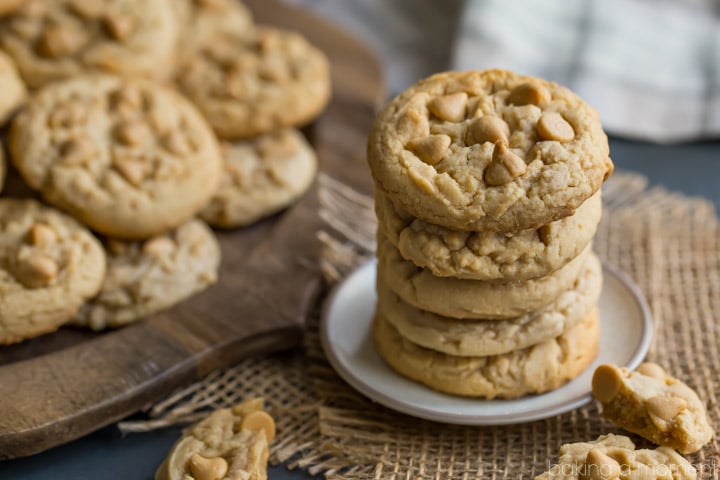 Soft Double Peanut Butter Chip Cookie Recipe- basically I can never make these peanut butter cookies again because they are TOO DANGEROUS! I seriously could not stop eating them, they are so soft, comforting, and peanut butter-y! 