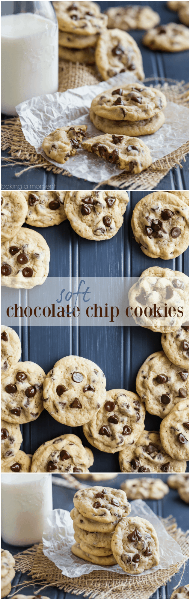 Soft Chocolate Chip Cookies: so buttery and delicious, they practically melt in your mouth!