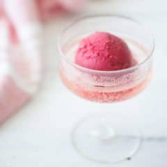 Cranberry Sorbet Champagne Floats: such a fun way to celebrate the season!