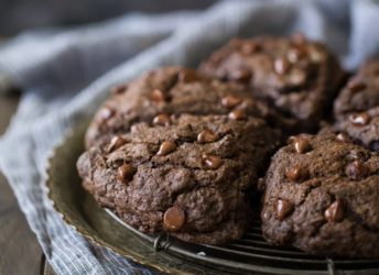 Double Chocolate Scones: what an incredible treat for breakfast or brunch! These whip up in a snap and they're so moist and chocolate-y, with plenty of chocolate chips in every bite!