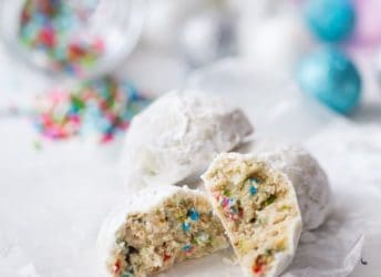 Nutty, buttery, and so much fun! These funfetti cookie balls are such a delicious way to enjoy the holiday season. Perfect with a cup of hot cocoa!