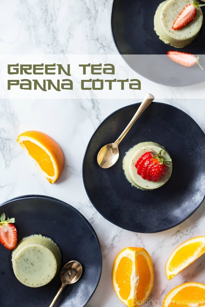 Cool, creamy, and full of earthy green tea flavor- this matcha panna cotta makes such a lovely light dessert! food desserts matcha