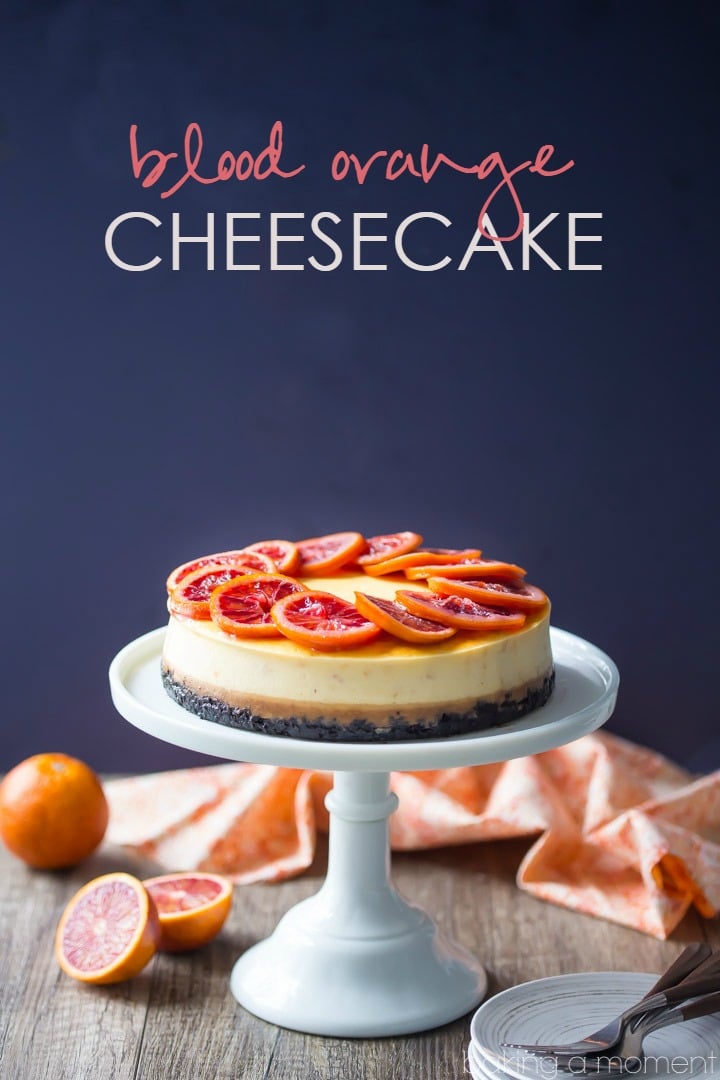 Blood Orange Cheesecake: the candied orange slices are so pretty and the citrus flavor works so well against the creamy cheesecake! The crunchy chocolate cookie crust is the perfect compliment. food desserts cheesecake