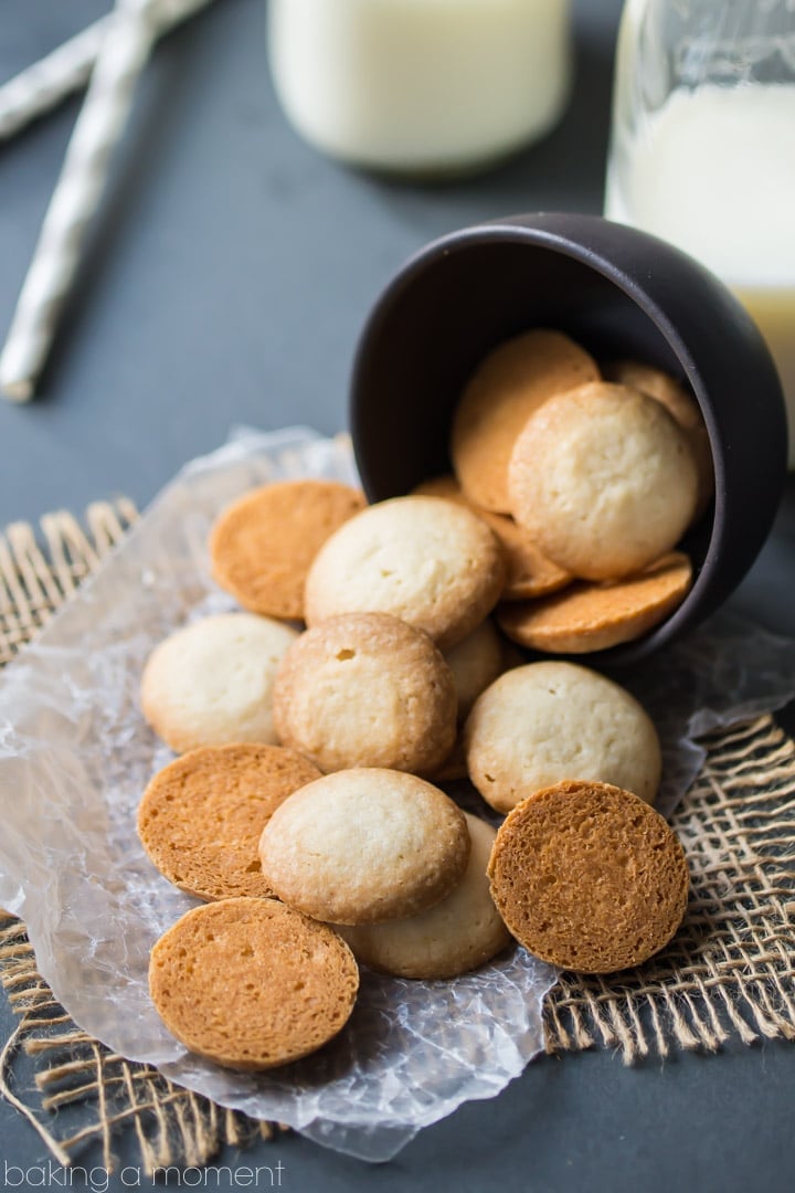Homemade Vanilla Wafers- so simple to make, and they taste even better than the original! Light, buttery, and full of fragrant vanilla, with a texture that almost melts in your mouth. food desserts cookies