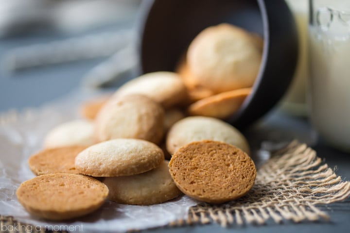 Homemade Vanilla Wafers- so simple to make, and they taste even better than the original! Light, buttery, and full of fragrant vanilla, with a texture that almost melts in your mouth. food desserts cookies