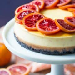 Blood Orange Cheesecake: the candied orange slices are so pretty and the citrus flavor works so well against the creamy cheesecake! The crunchy chocolate cookie crust is the perfect compliment.