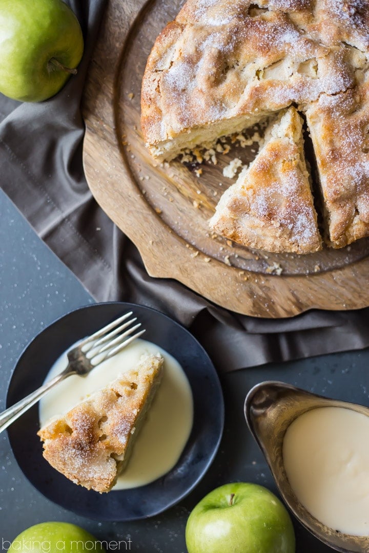I made this Irish Apple Cake for St. Patrick's Day, but honestly it was so good I'd eat it any time of year! There was just a hint of cinnamon, allowing the tart apple flavor to really shine. The whiskey hard sauce was the perfect creamy compliment! food desserts cake #ad @stemilt