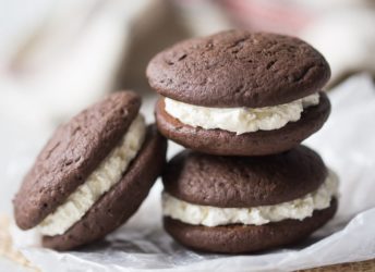 Whoopie Pies: these are such a classic, and this recipe totally takes them to the next level. The cake is so chocolate-y, and the extra-fluffy vanilla filling is so silky and light! My family went nuts for these. food desserts chocolate