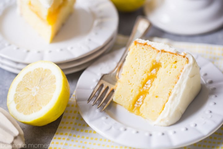 Mini Lemon Cake: perfect for a smaller get together, and just bursting with bright citrus in every layer!  food desserts lemon