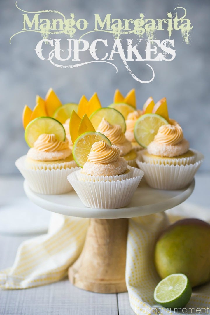 Mango Margarita Cupcakes: the flavors in this cupcake were off the charts!  Just like sipping on my favorite cocktail, with lots of sweet mango, fresh lime, and a kick of tequila.  food desserts cupcakes