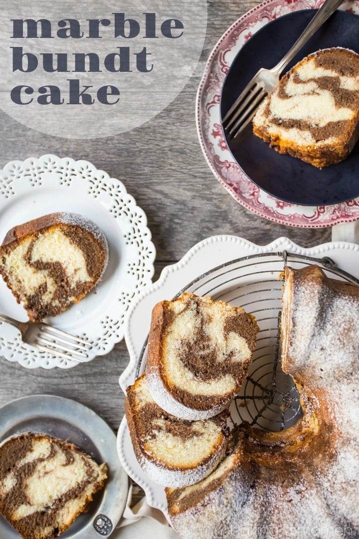 Marble Bundt Cake: This pound cake was soooo buttery it practically melted in my mouth! food desserts cake