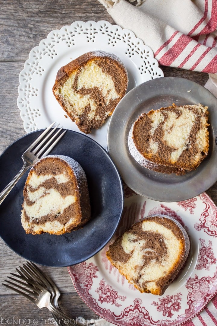Marble Bundt Cake: This pound cake was soooo buttery it practically melted in my mouth! food desserts cake