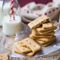 Homemade Graham Crackers: These were easy enough to make and the flavor blows the boxed kind away! food desserts cookies