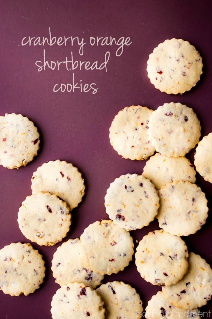 Cranberry Orange Shortbread Cookies Bursting With Wintry Flavor Baking A Moment