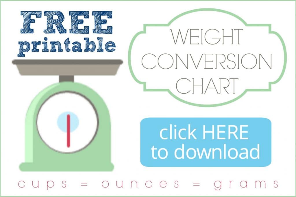 Free Printable Weight Conversion Chart Graphic