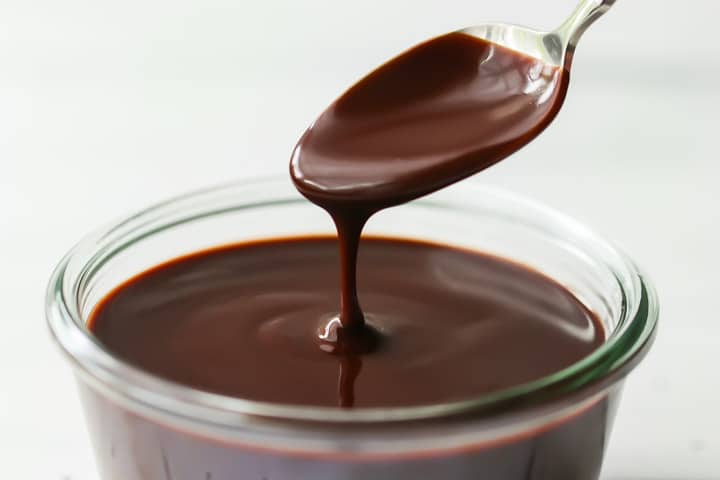 An easy recipe for basic chocolate glaze for drizzling on all sorts of desserts.