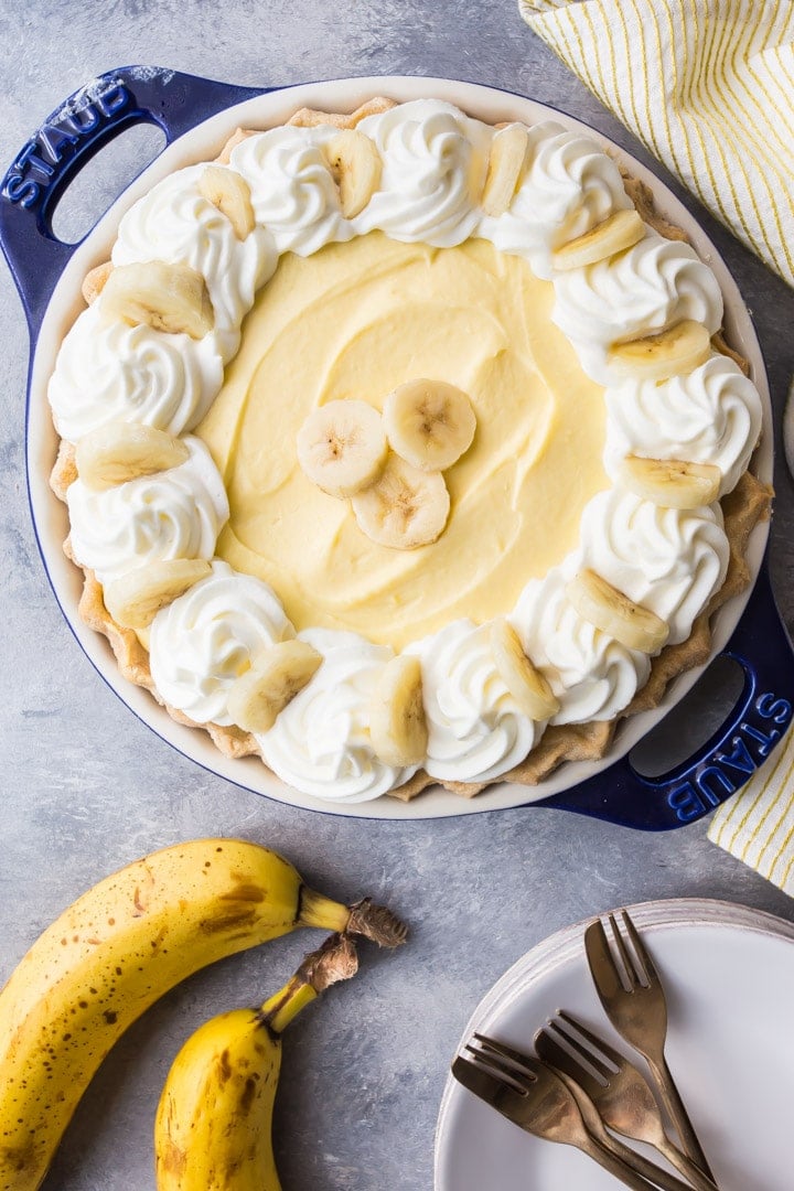 Banana Cream Pie made from scratch.