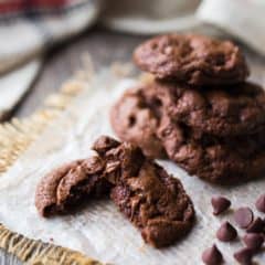 Soft chewy brownie cookies from scratch