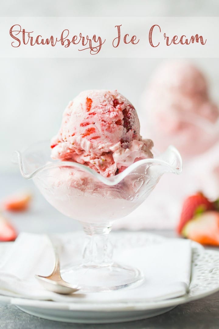Easy, 3-ingredient homemade strawberry ice cream