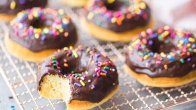 Baked Sour Cream Donuts Chocolate Icing Recipe