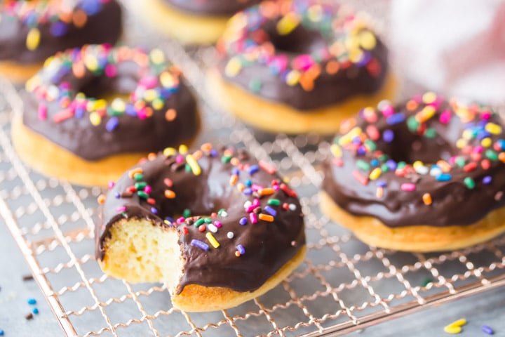 Baked Sour Cream Donuts Chocolate Icing Recipe