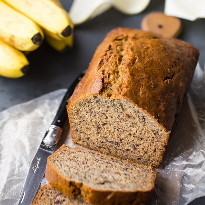Perfect Banana Bread: moist, just sweet enough, & so easy! -Baking a Moment