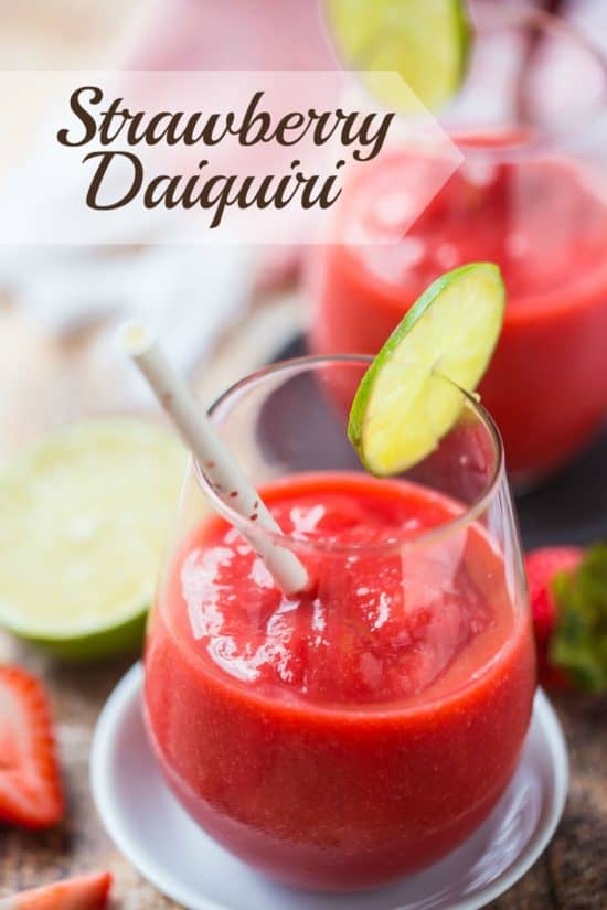 Strawberry Daiquiri: made fresh from just 4 ingredients! -Baking a Moment