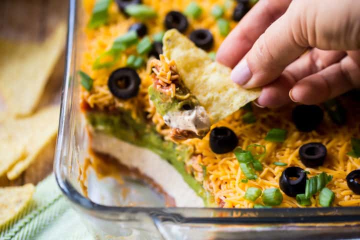 7-Layer Dip Recipe: tons of yummy Mexican flavor! -Baking a Moment