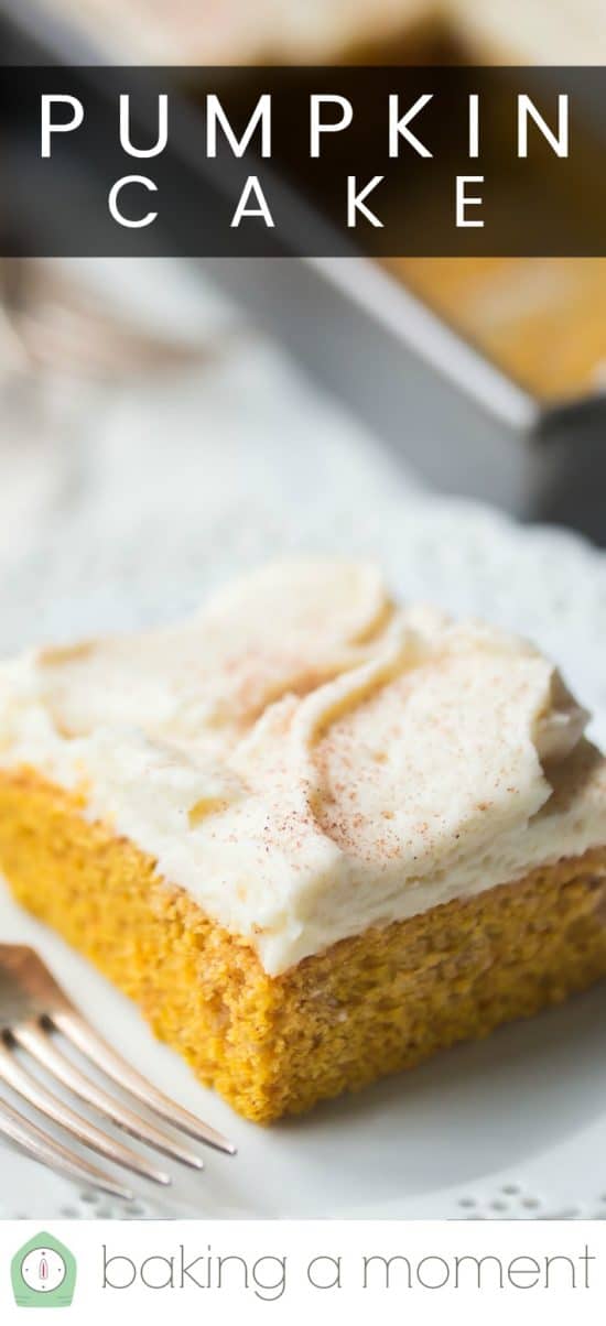 Pumpkin Cake: easy & so moist! -Baking a Moment