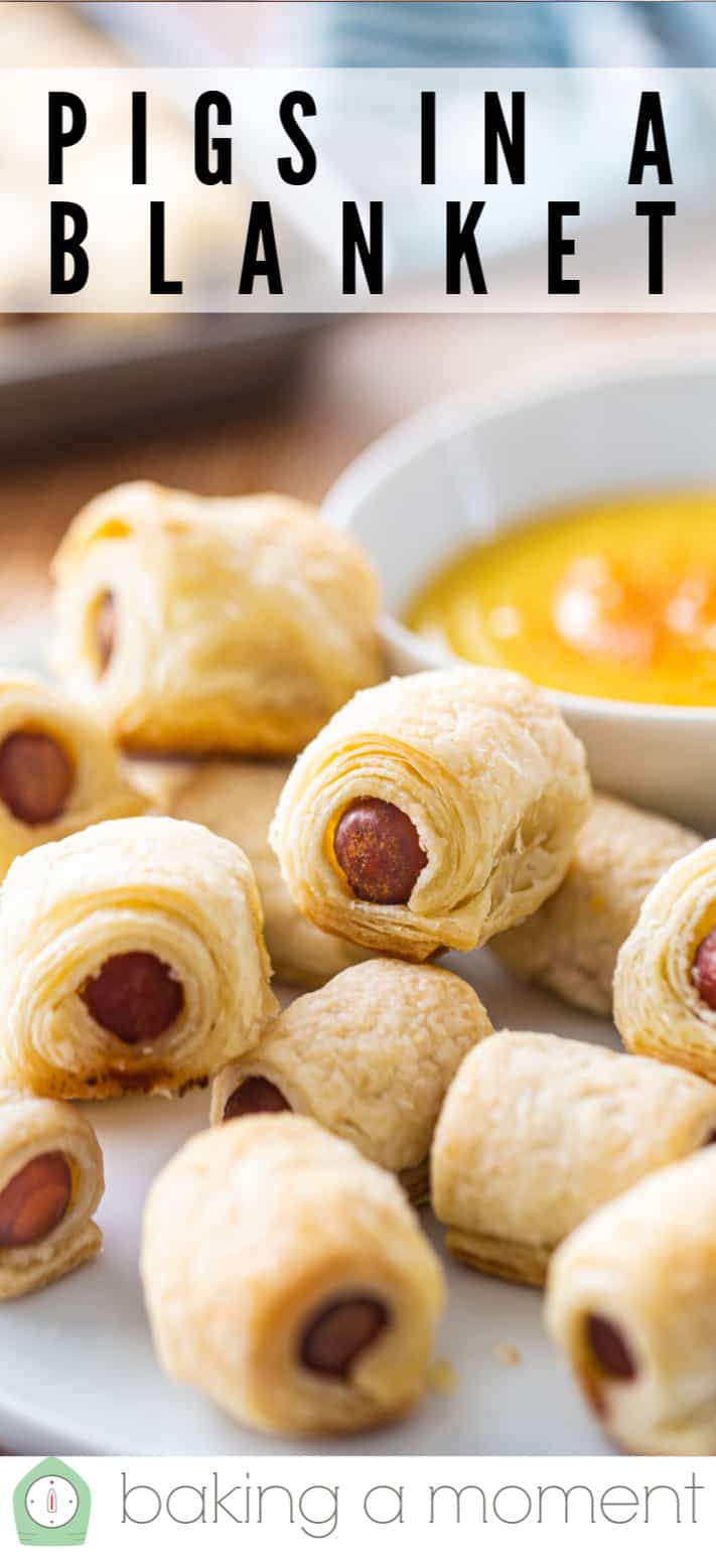 Pigs in a blanket recipe pin 1.