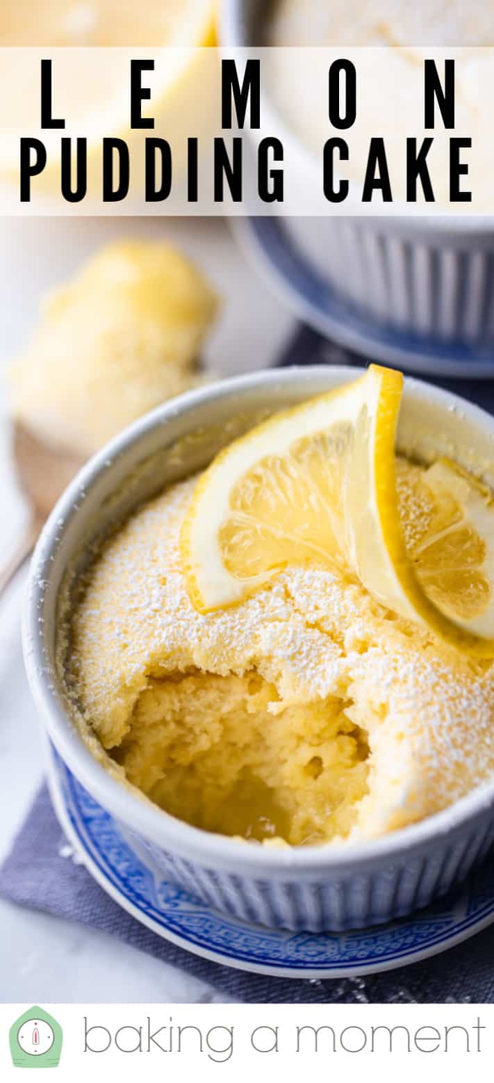 Homemade lemon pudding cake.