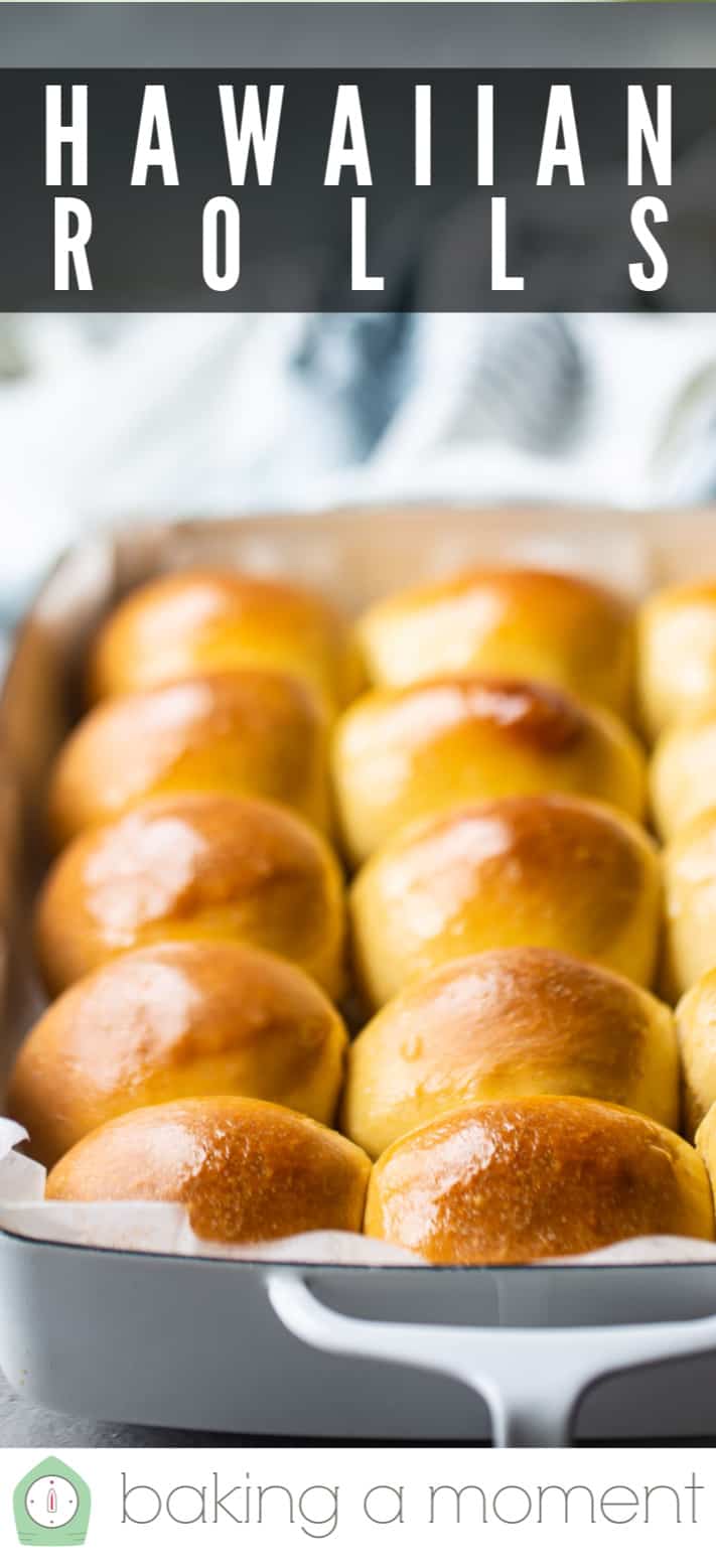 Hawaiian rolls recipe prepared and baked in a 9x13-inch pan.