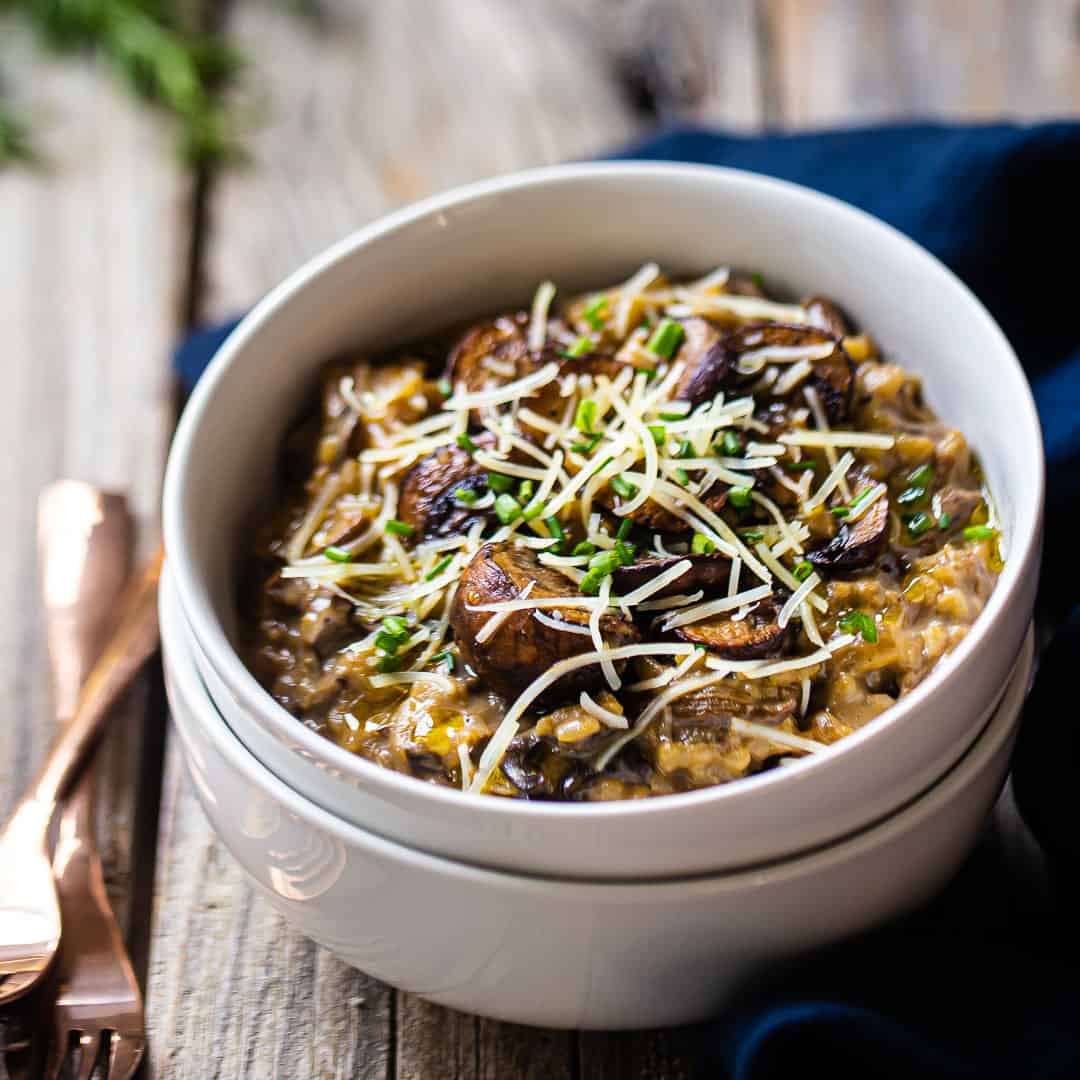 portobello mushroom risotto