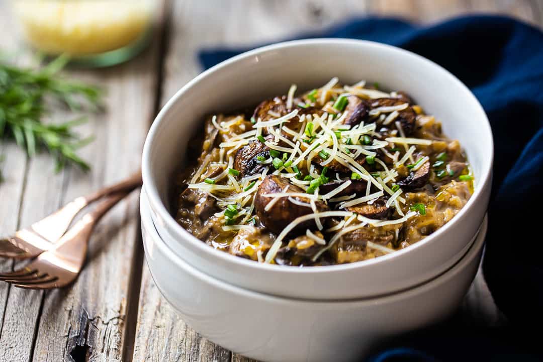 Mushroom Risotto Recipe: So savory & full of flavor! -Baking a Moment