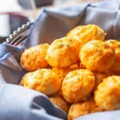 cheese puffs in basket