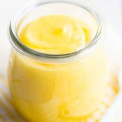 lemon curd in glass jar