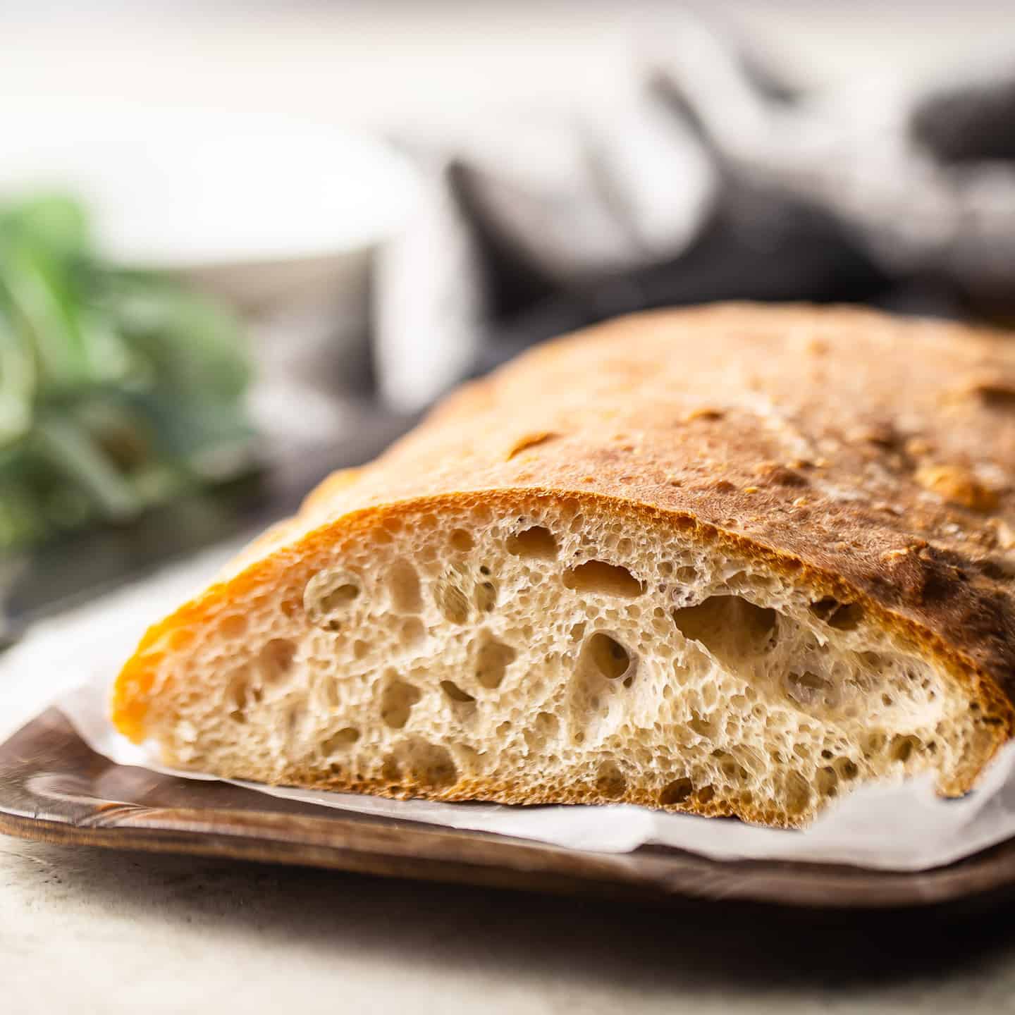 Easy Ciabatta Bread Recipe: So Light, Airy &amp; Chewy! -Baking a Moment