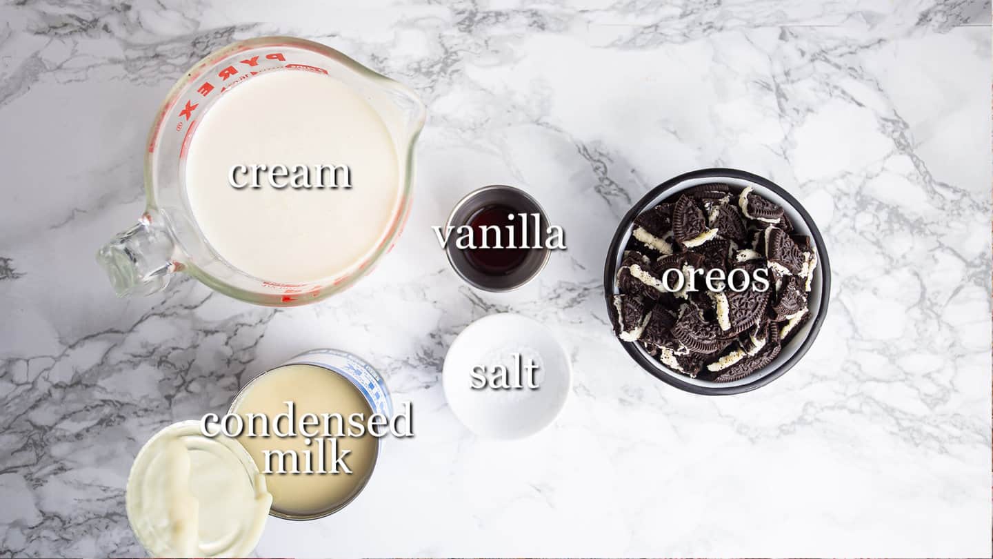 Oreo Ice Cream: No ice cream maker needed! -Baking a Moment