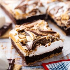 Smore's brownies with toasted marshmallow.