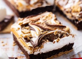 Smore's brownies with toasted marshmallow.