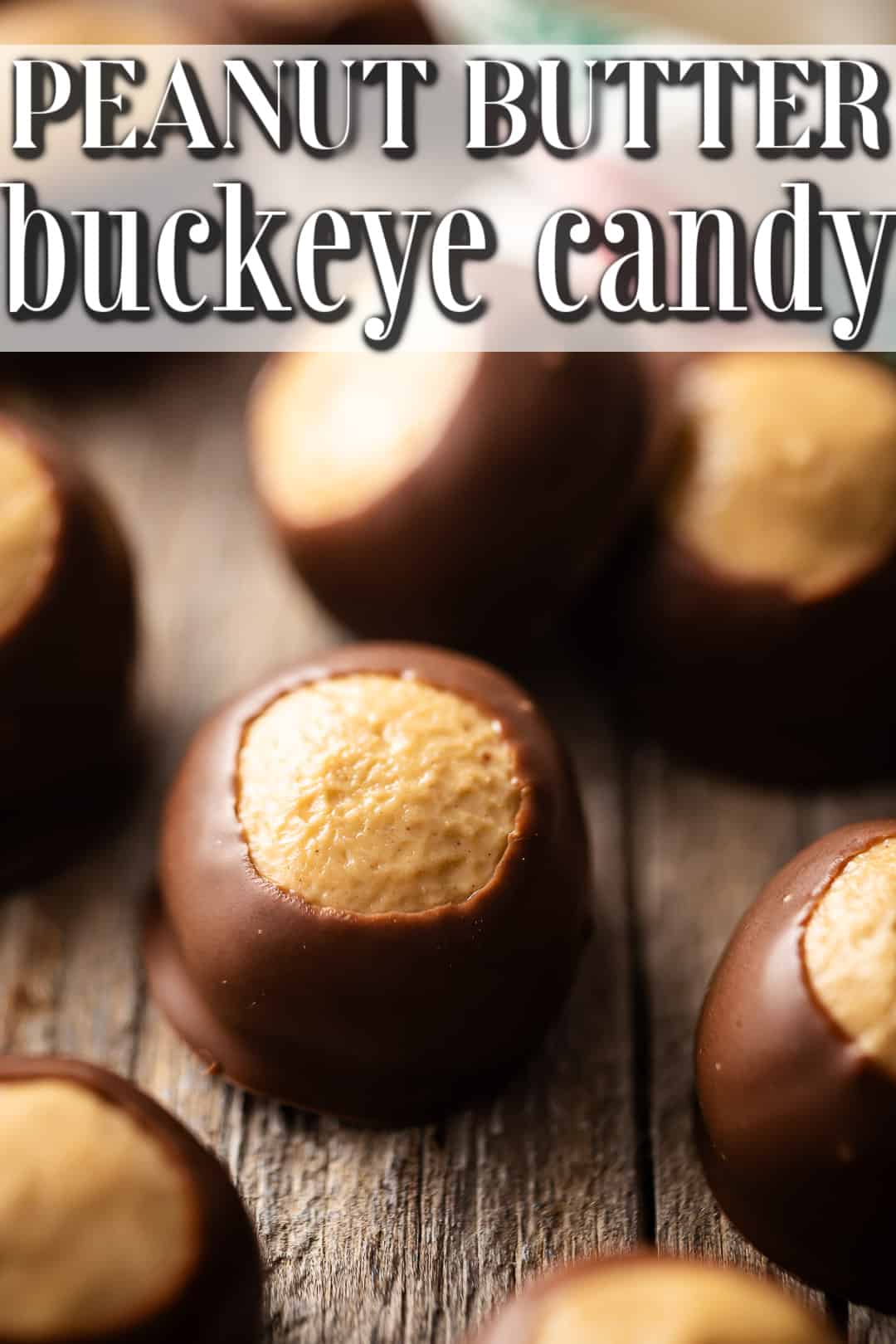 Buckeyes recipe, made with peanut butter and chocolate.