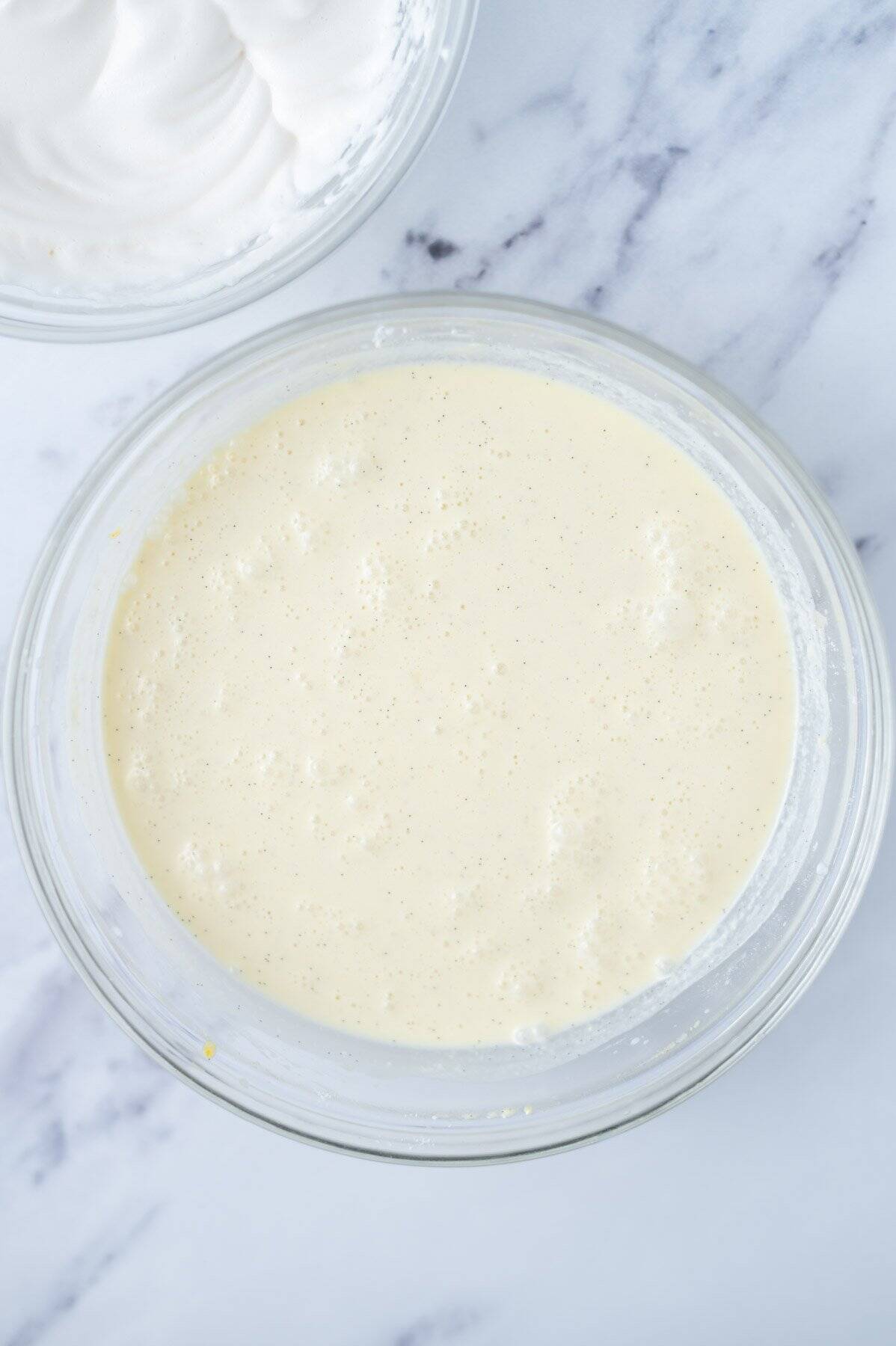 magic custard bake batter after the milk has been added