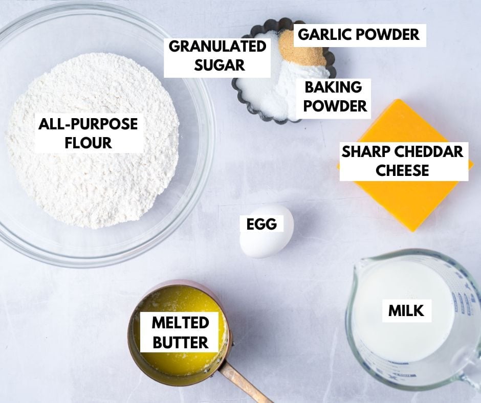 ingredients for cheese bread
